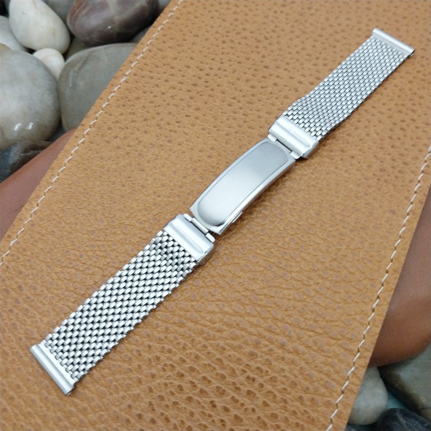 Unused 5/8" Stainless Steel Mesh 1950s Kestenmade USA nos Vintage Watch Band