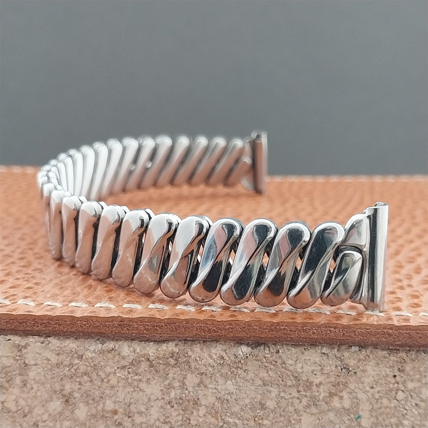 5/8 Bellavance USA Stainless Steel Expansion Unused nos 1950s Vintage Watch Band