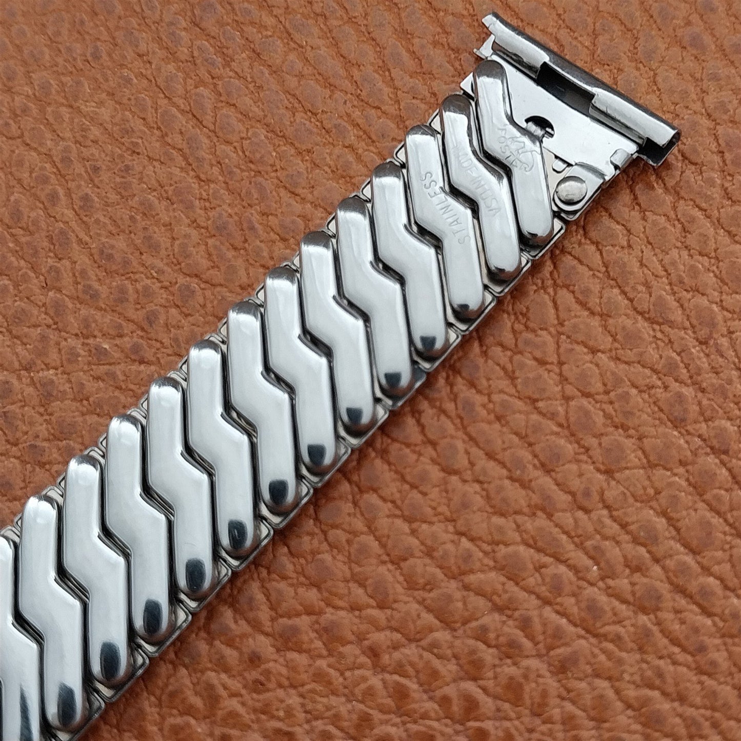 1950s Vintage Stainless Steel Foster USA Long Classic Stretch Unused Watch Band