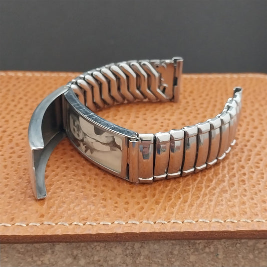 19mm 18mm 1950s Kestenmade Photo Wide Stainless &Sterling nos Vintage Watch Band