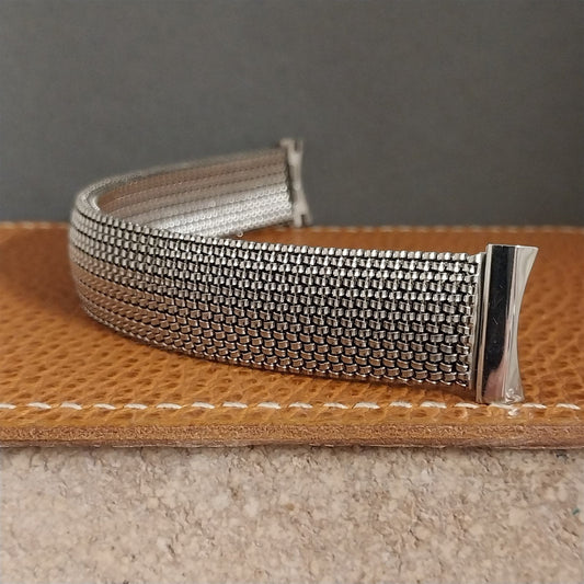 19mm 18mm TessuFlex Stainless Steel Expansion Mesh Curved nos Vintage Watch Band