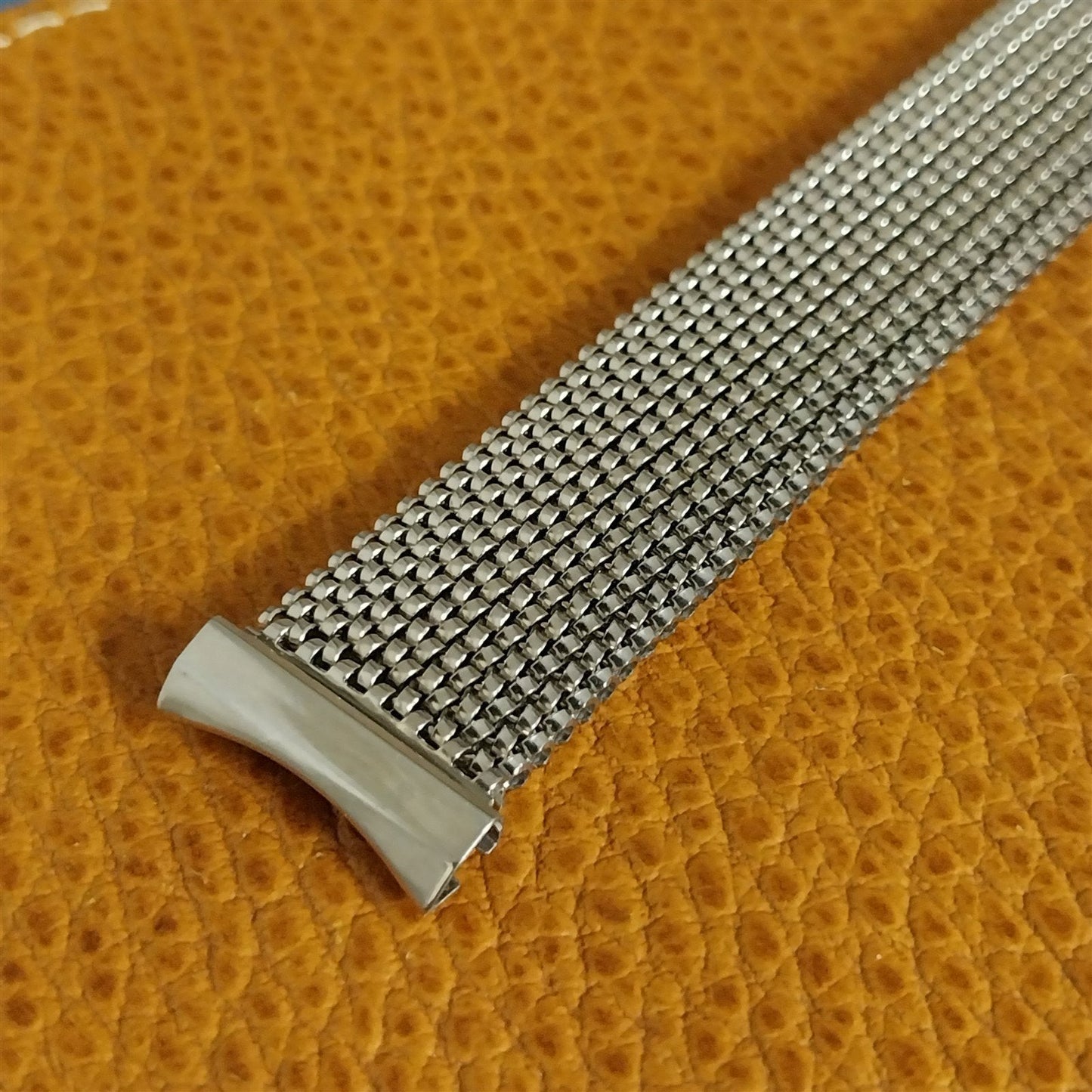 19mm 18mm TessuFlex Stainless Steel Expansion Mesh Curved nos Vintage Watch Band