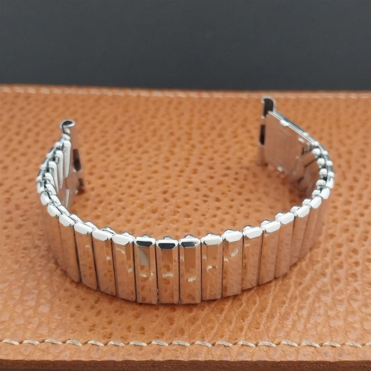 Kreisler Monte Christo 14k White Gold-Filled Short nos 1950s Vintage Watch Band