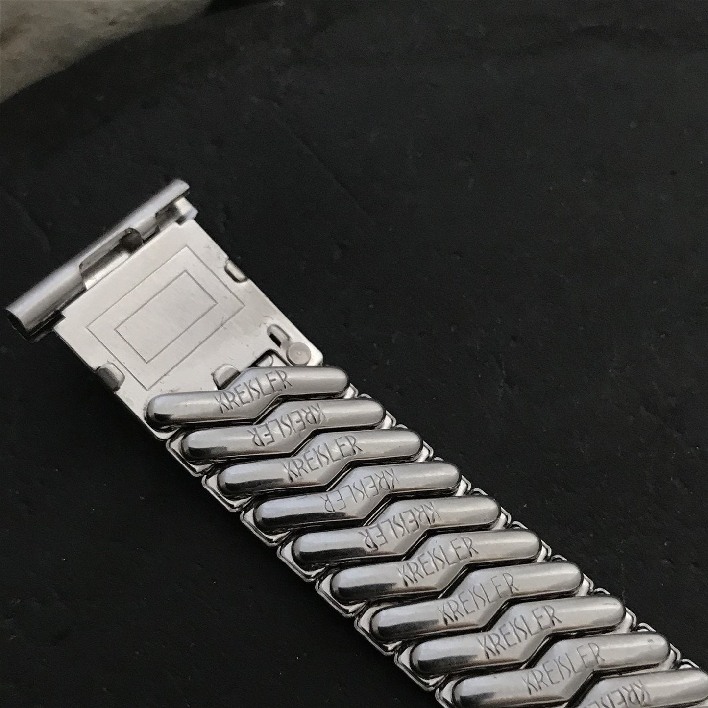 Kreisler Monte Cristo 14k White Gold-Filled nos 1950s Vintage Watch Band