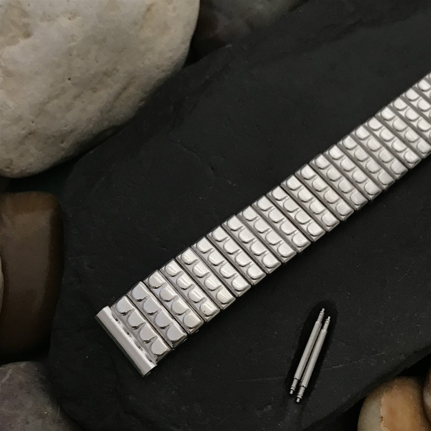 Kreisler Monte Cristo 14k White Gold-Filled Crown nos 1950s Vintage Watch Band