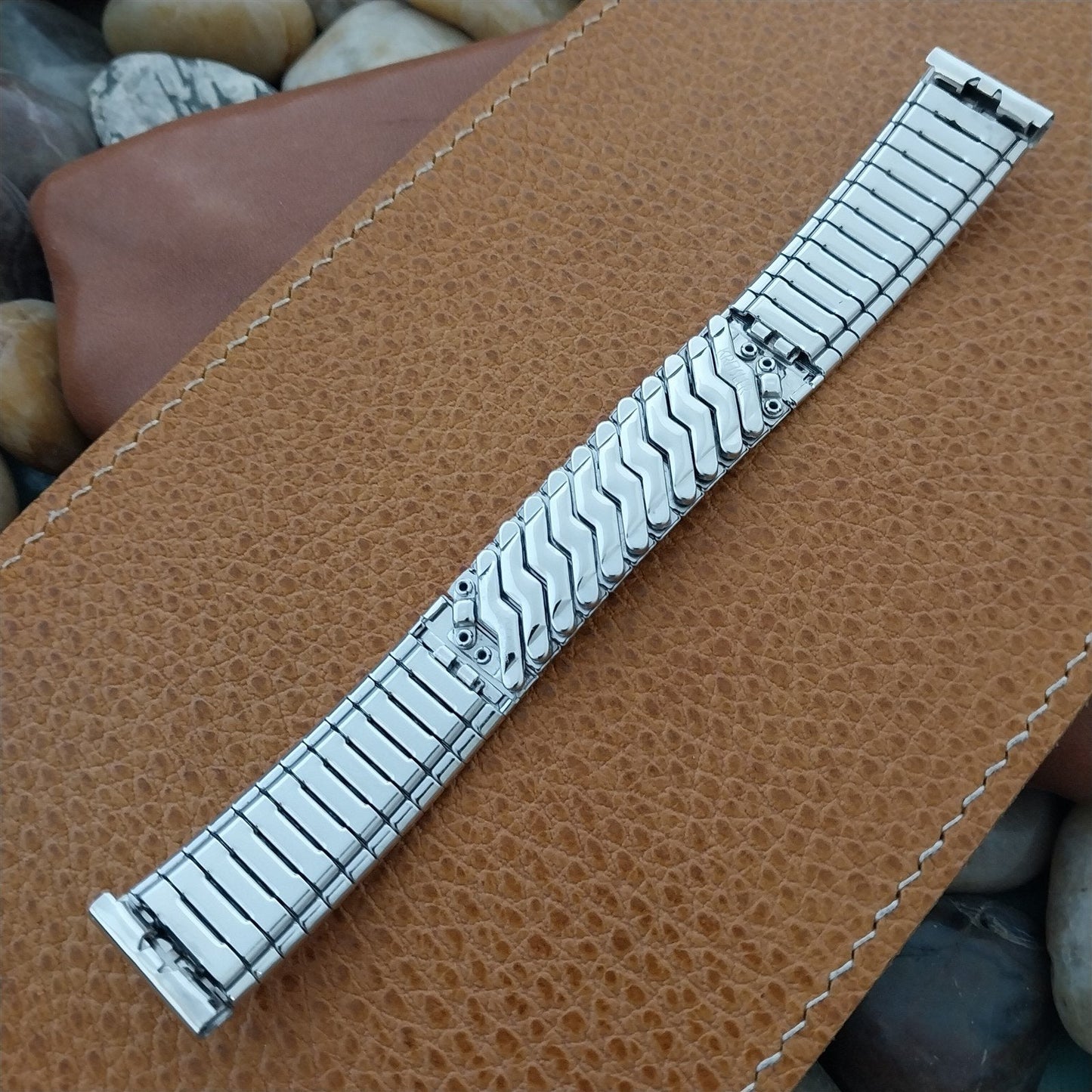 17.2mm 10k White Gold-Filled Kreisler Unused Classic 1960s Vintage Watch Band