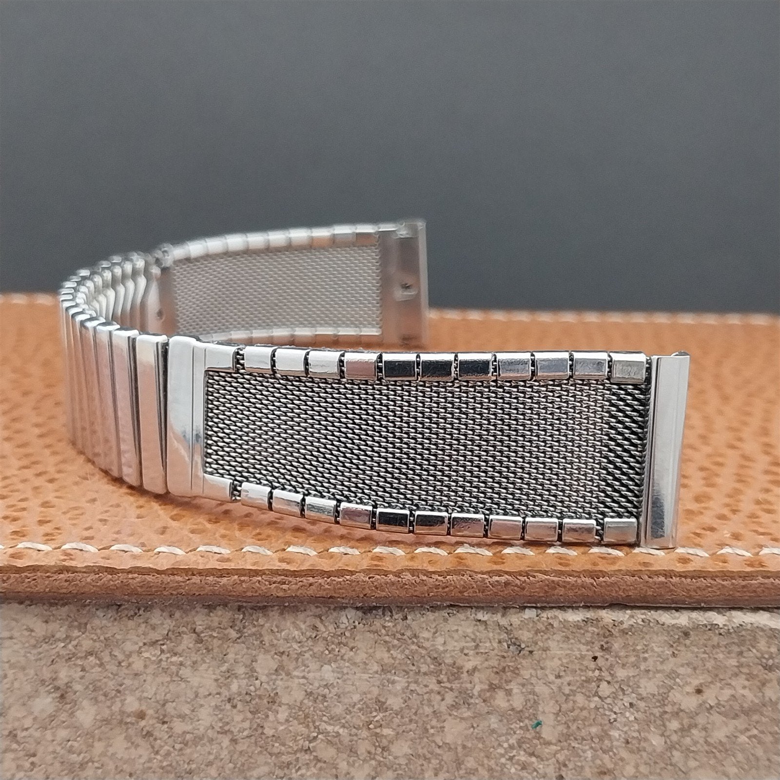 17.2mm JB Champion Stainless Steel Mesh Unused 1960s Vintage Watch Band