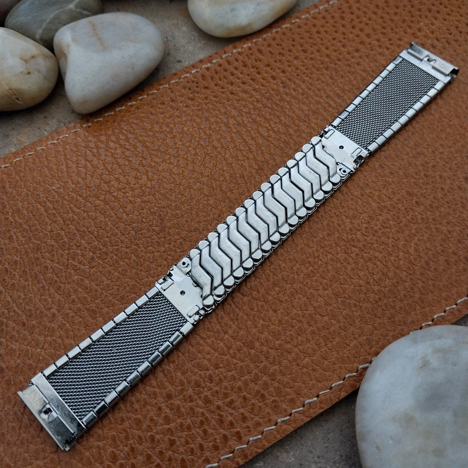 17.2mm JB Champion Stainless Steel Mesh Unused 1960s Vintage Watch Band