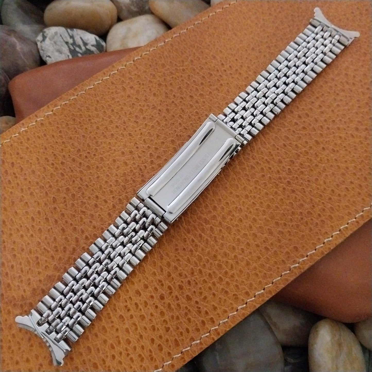 Beads of Rice Stainless Steel 19mm Unused 1960s-1970s Vintage Watch Band Diver