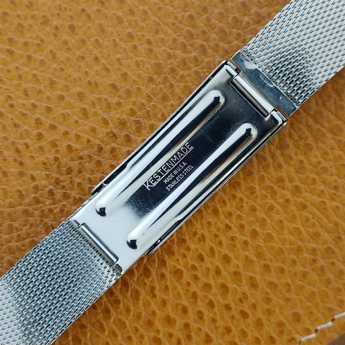 Long 3/4" Stainless Steel Mesh Kestenmade Unused 1960s Vintage Watch Band