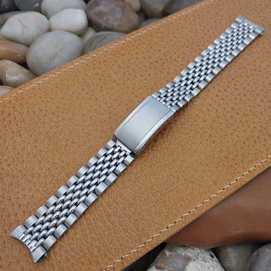 17.2mm Classic Beads of Rice Stainless Steel Prospect Unused Vintage Watch Band