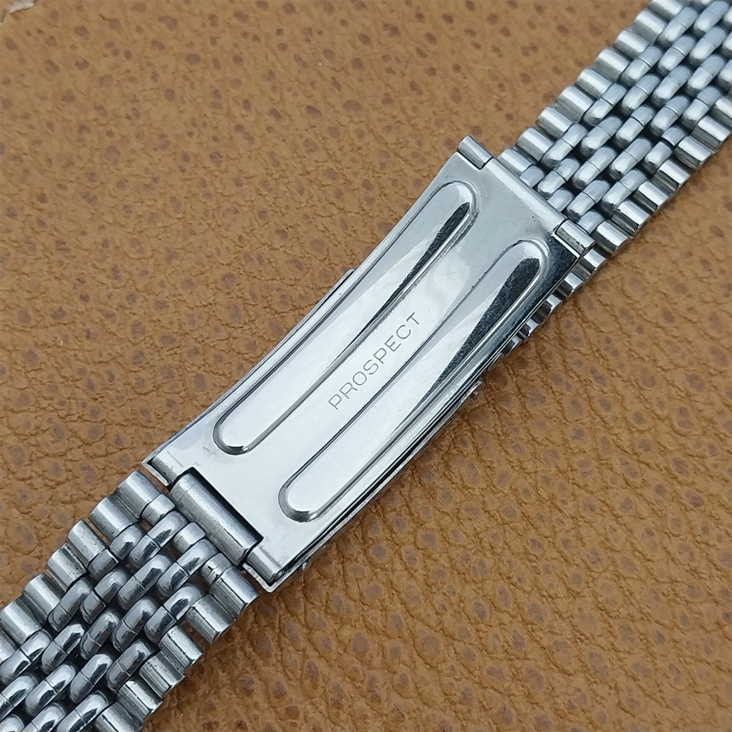 17.2mm Classic Beads of Rice Stainless Steel Prospect Unused Vintage Watch Band