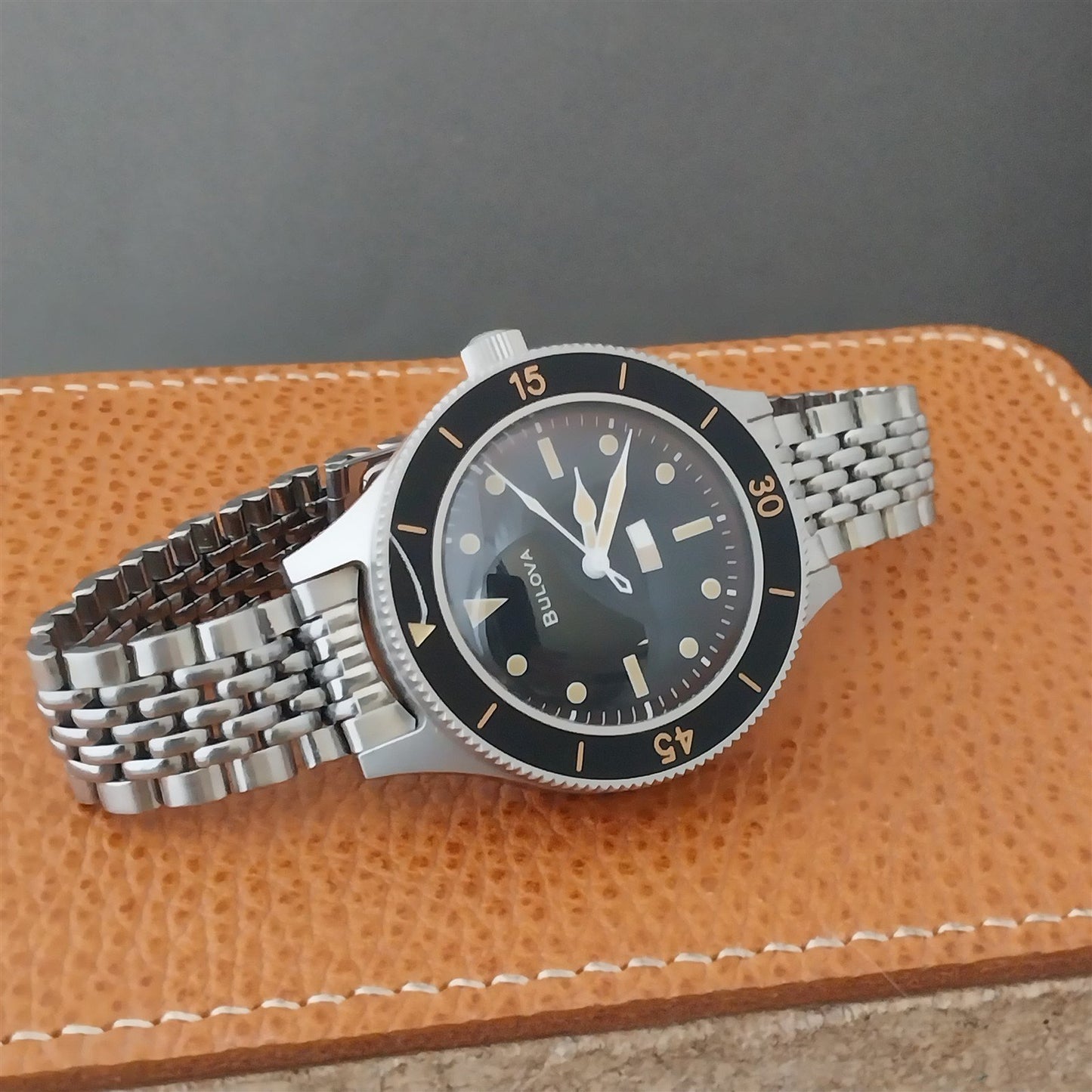 16mm Beads of Rice Stainless Steel Prospect nos Unused Vintage Watch Band