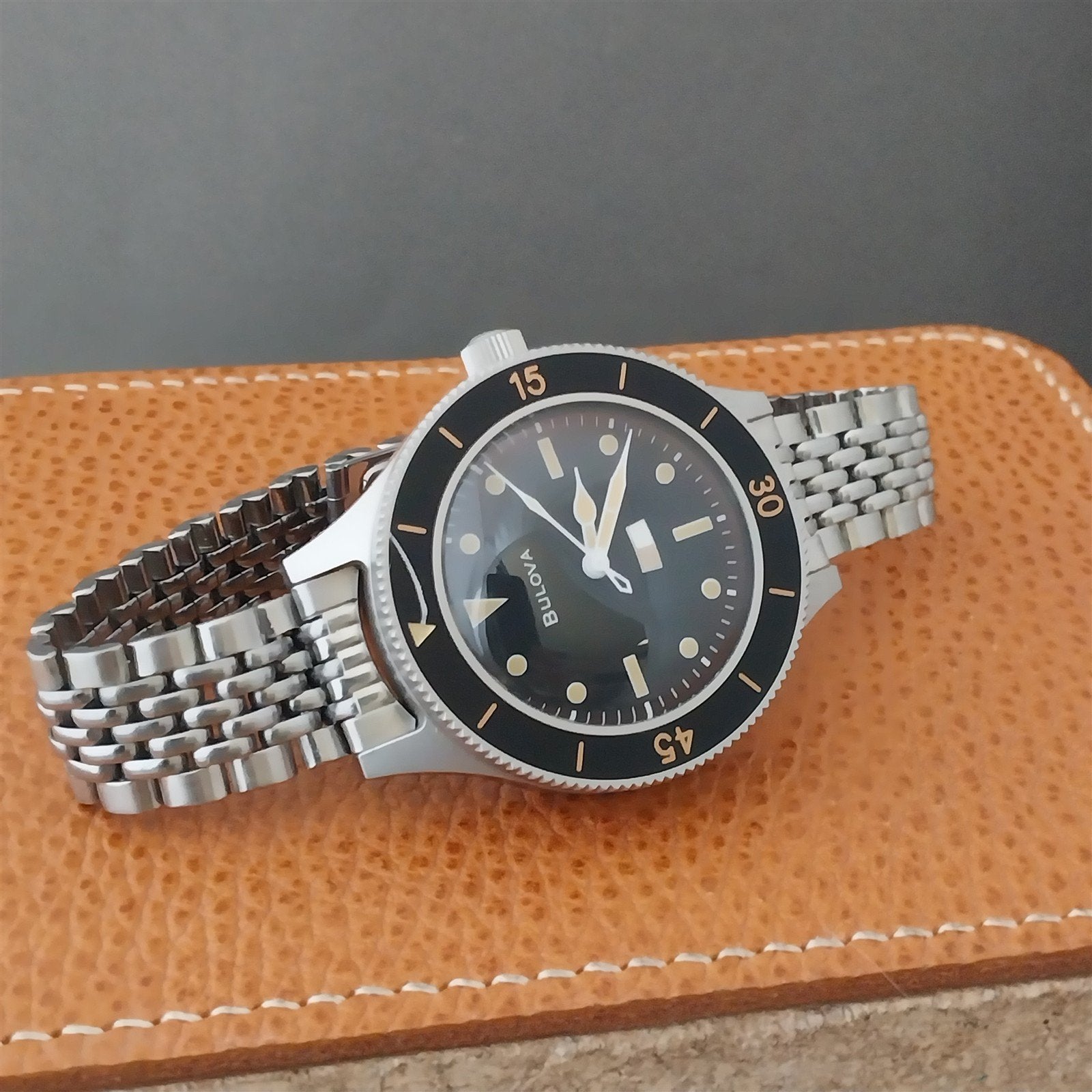 16mm Beads of Rice Stainless Steel Prospect nos Unused Vintage Watch Band