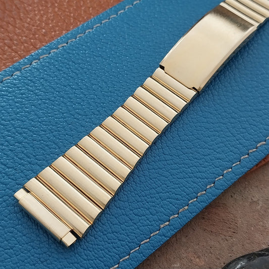 19mm 20mm 21mm Gold-Plated LED LCD nos 1970s-1980s Vintage Watch Band