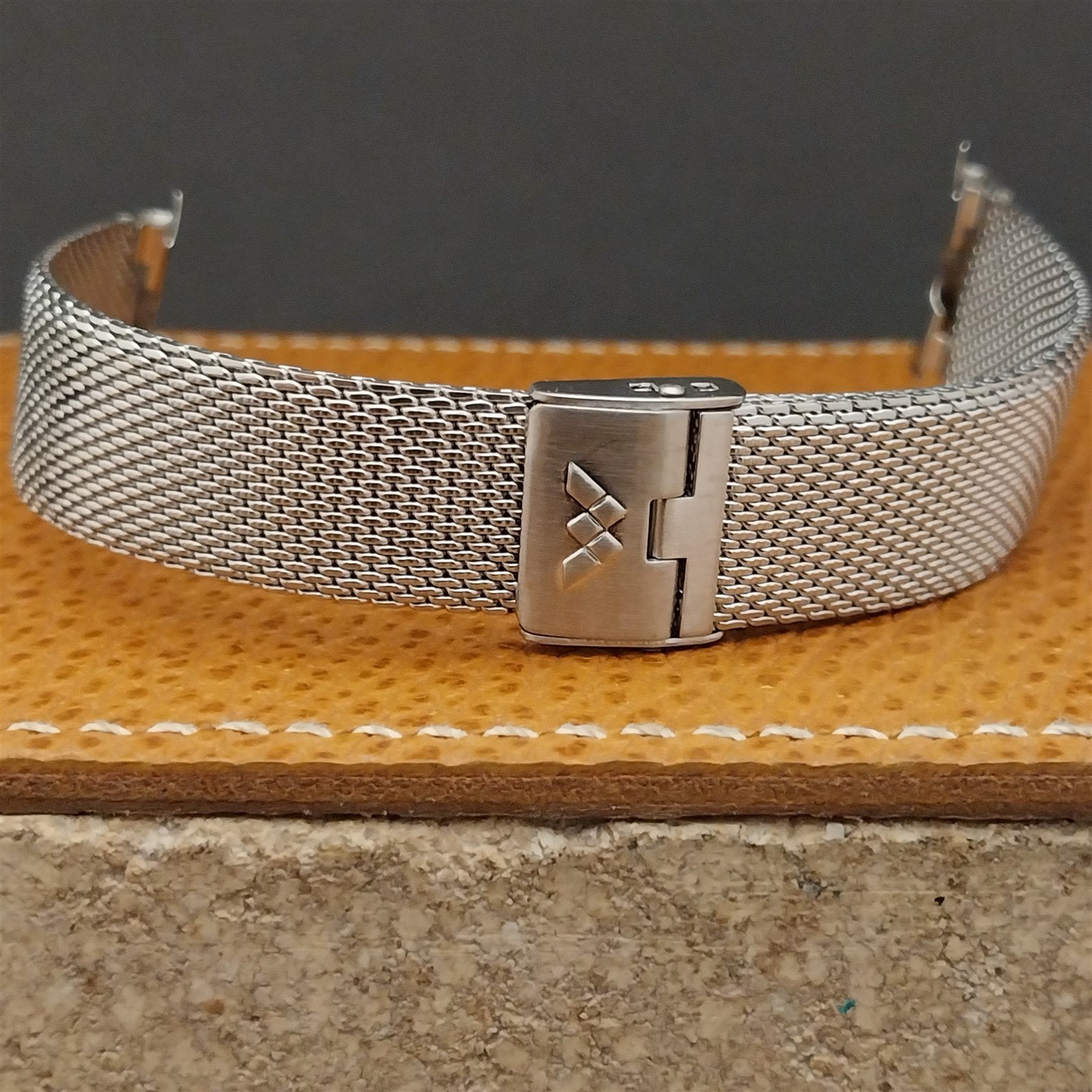 17.2mm Vintage Waltham Stainless Steel Mesh Unused 1970s Unused Watch Band