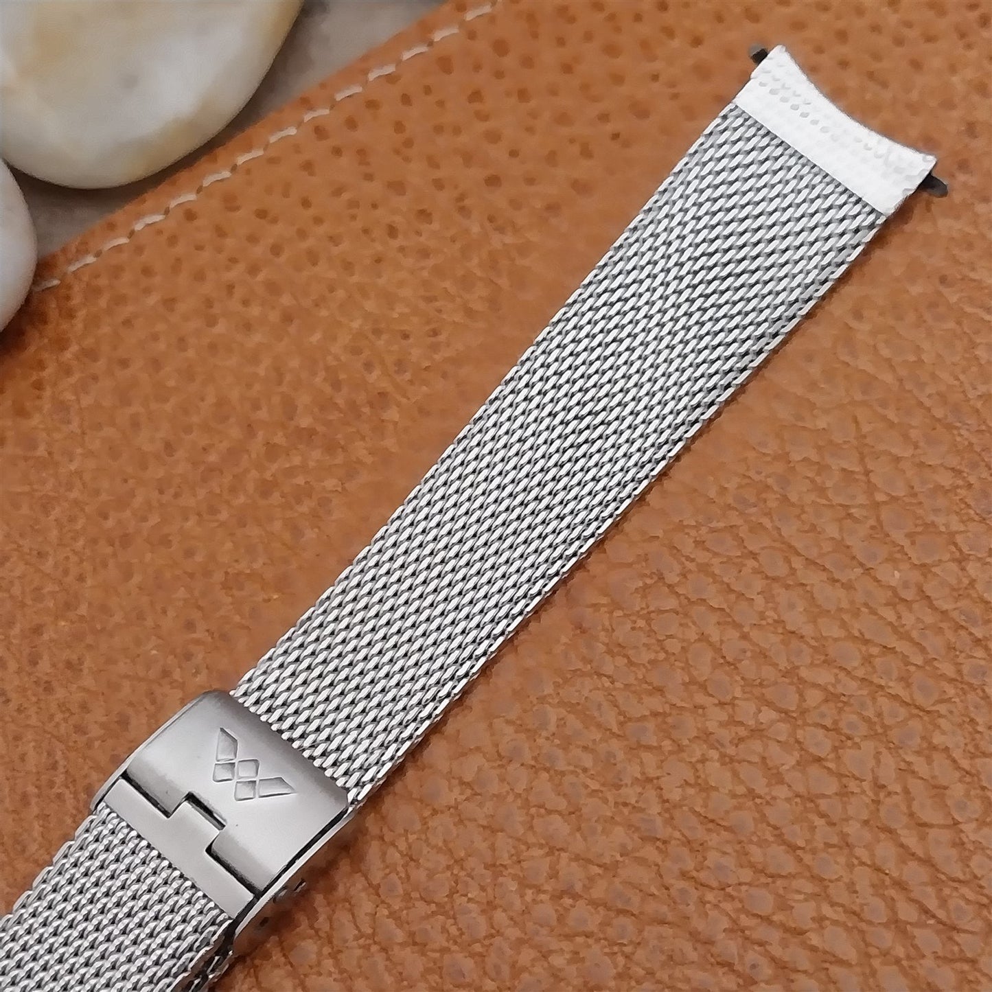 17.2mm Vintage Waltham Stainless Steel Mesh Unused 1970s Unused Watch Band