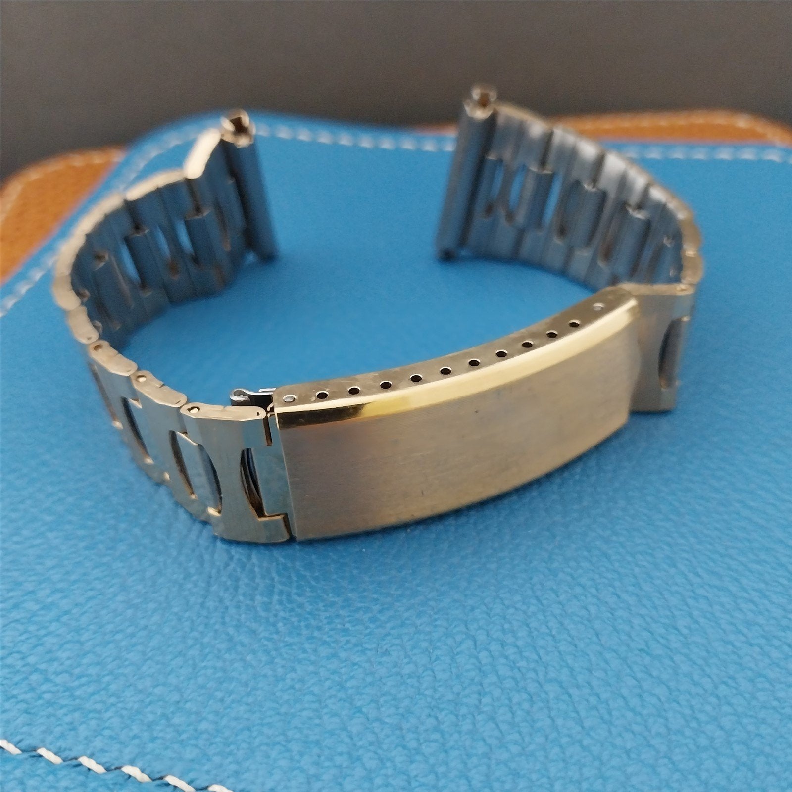 Gold-Tone JB Champion LED LCD 1970s-1980s Vintage Watch Band nos 25mm 22mm