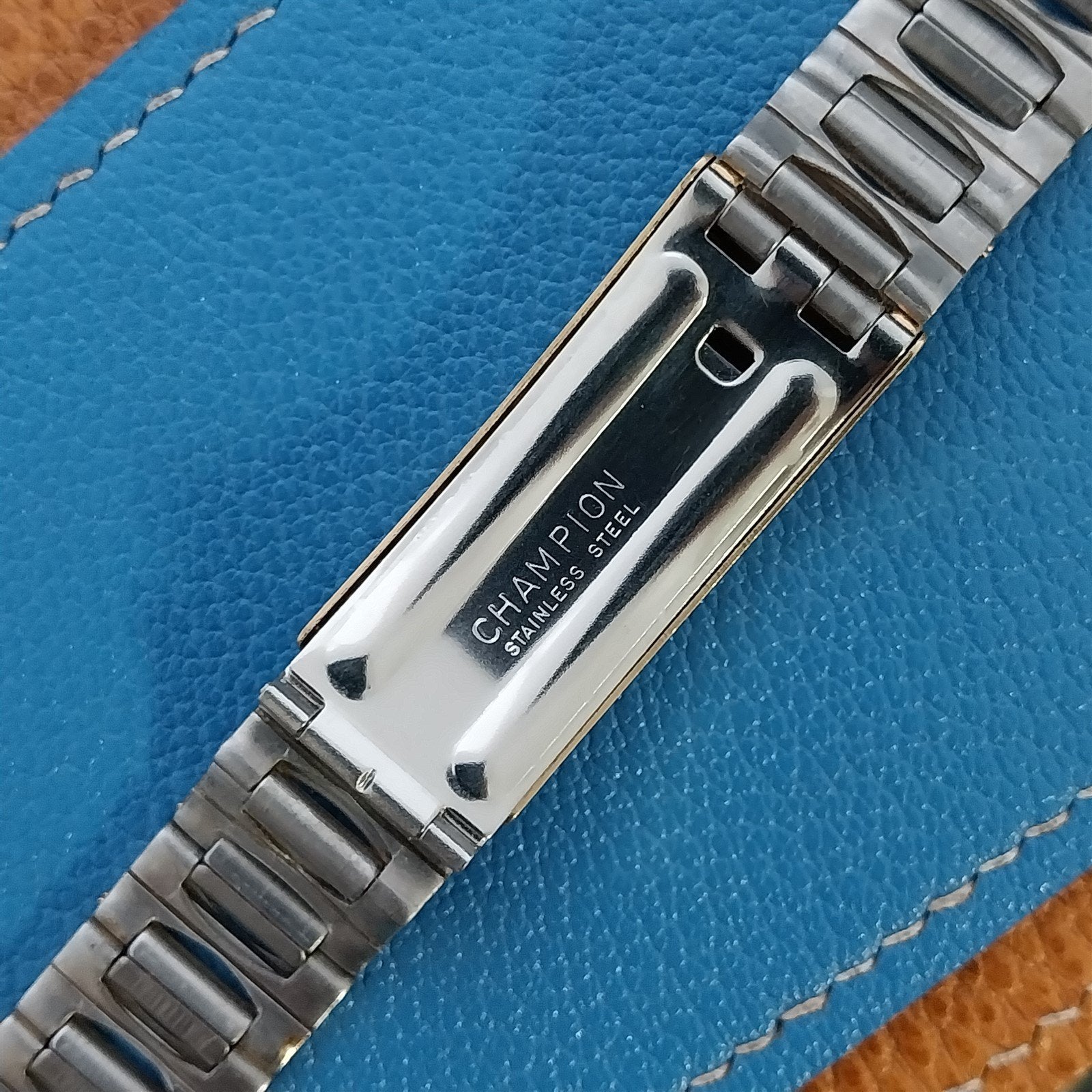 Gold-Tone JB Champion LED LCD 1970s-1980s Vintage Watch Band nos 25mm 22mm