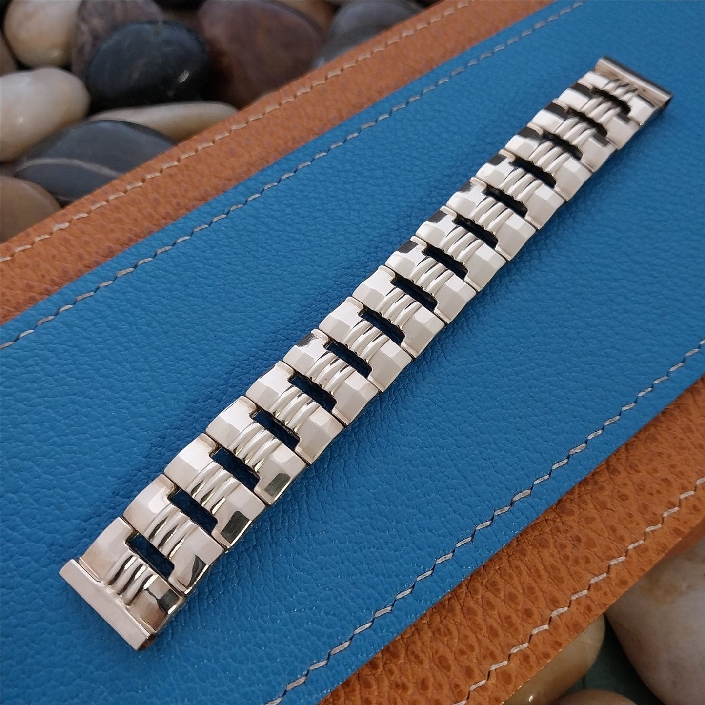 5/8" Admiral Riviera 10k Gold-Fill Stretch MidCentury Unused Vintage Watch Band