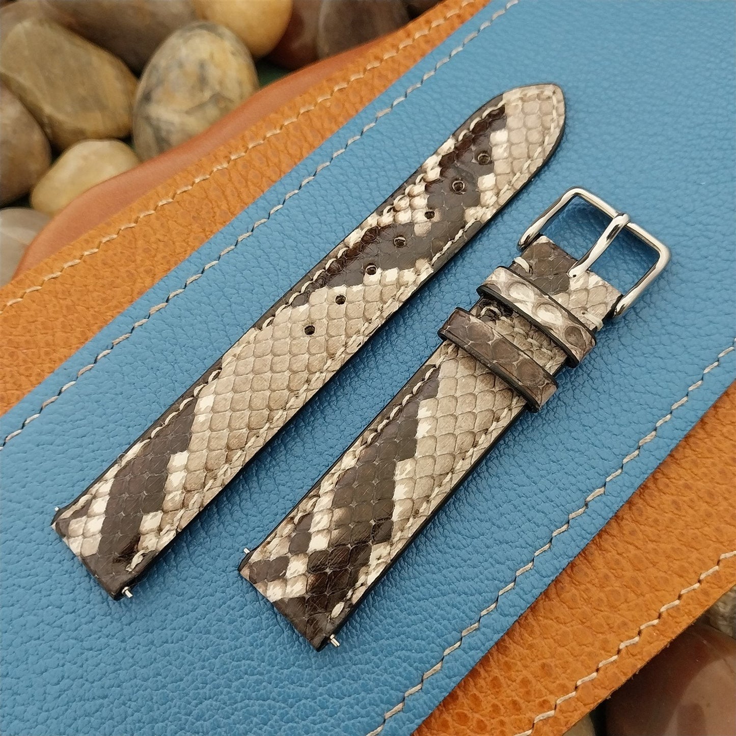 16mm Hadley Roma USA-Made Python Snake Skin nos Unused Vintage Watch Band