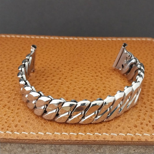 19mm 18mm Crusader 12k White Gold-Filled Classic 1950s Unused Vintage Watch Band