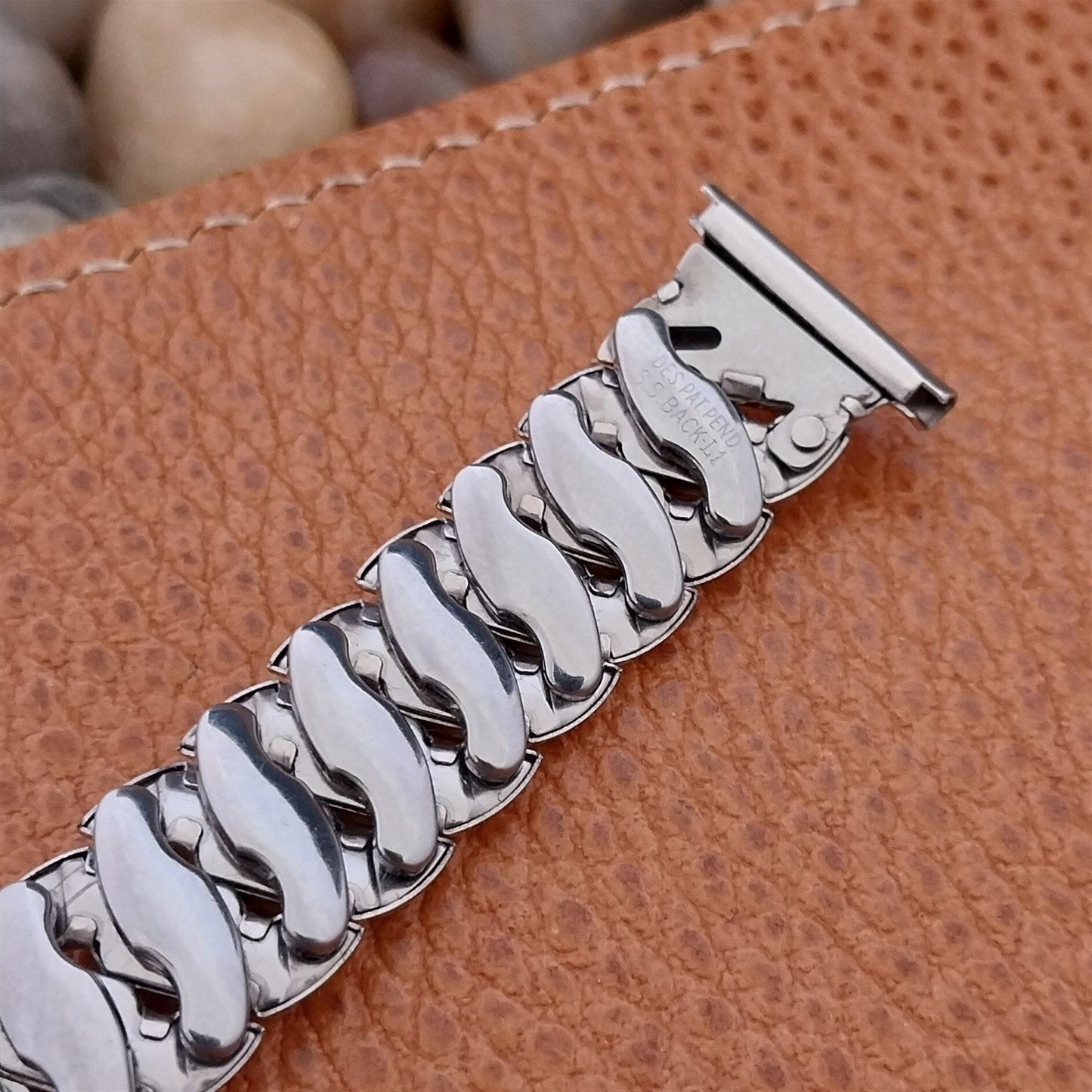 19mm 18mm Crusader 12k White Gold-Filled Classic 1950s Unused Vintage Watch Band