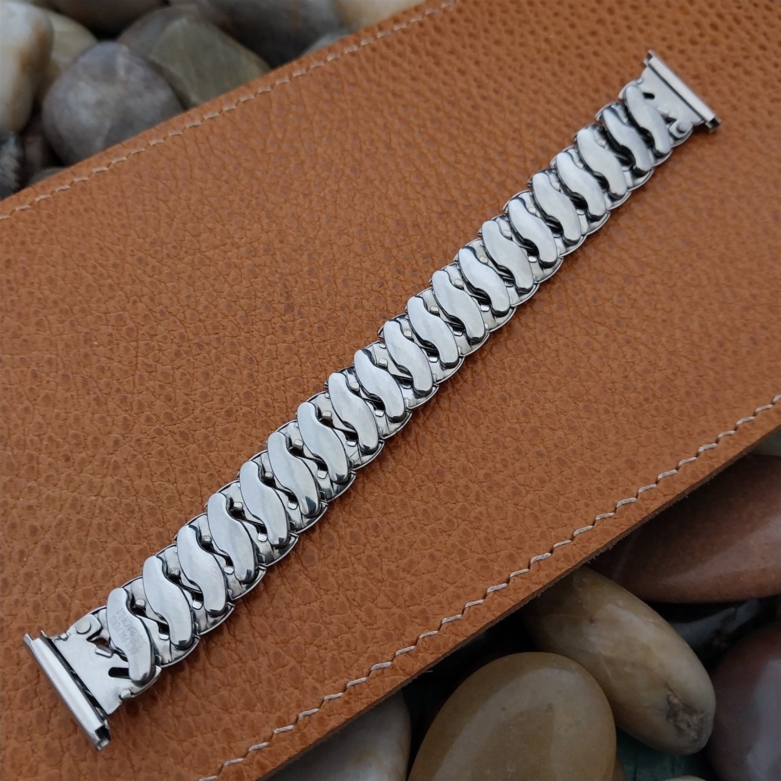 19mm 18mm Crusader 12k White Gold-Filled Classic 1950s Unused Vintage Watch Band