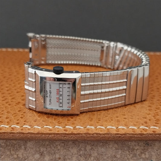 19mm 18mm Stainless Steel 1969 1970 Calendar JB Champion nos Vintage Watch Band