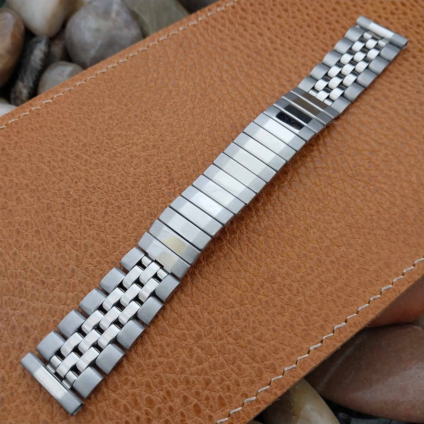 17.2mm 11/16" 1960s Skindiver Stainless Steel Expansion nos Vintage Watch Band