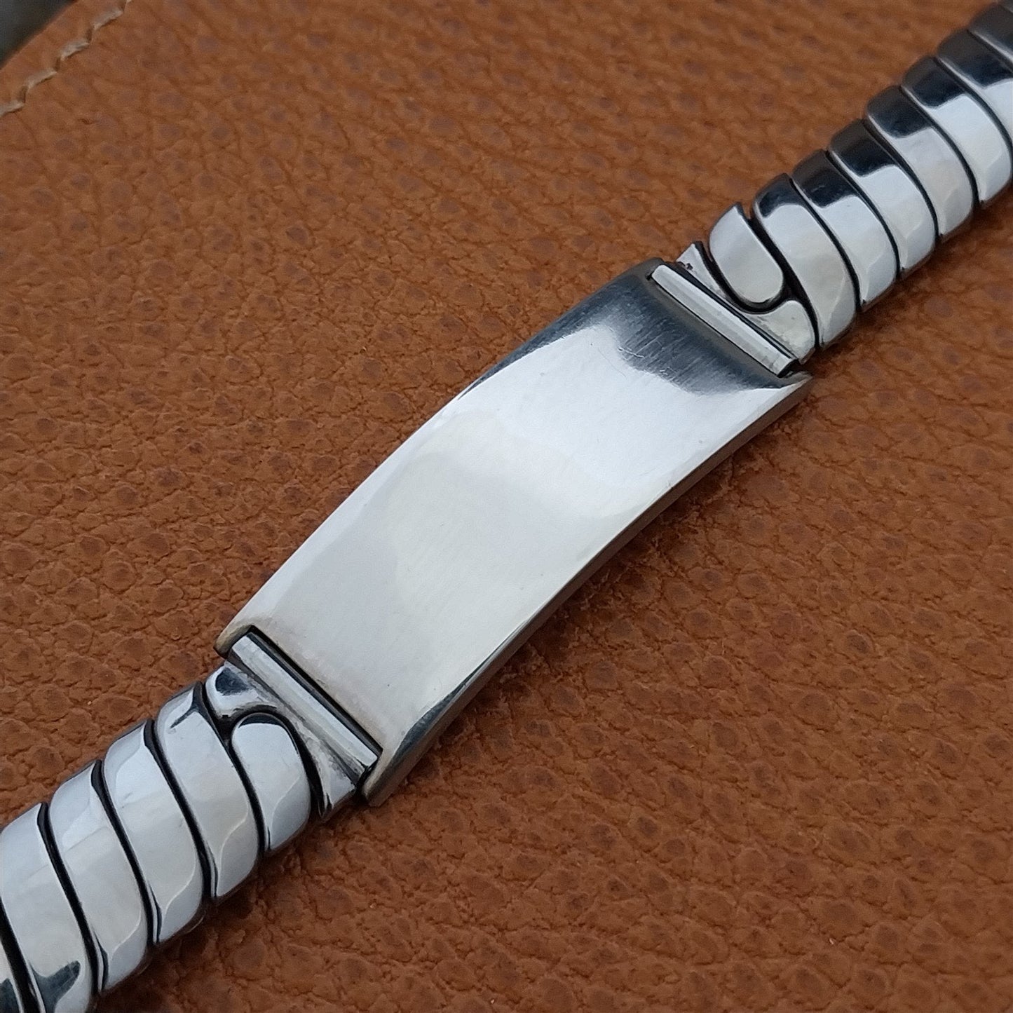 Vintage 5/8" 1940s-1950s Stainless Steel & Sterling Silver nos Unused Watch Band