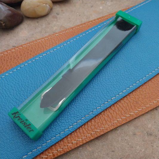 3/4" Kreisler Black Corfam Faux-Suede Unused 1960s-1970s Vintage Watch Band