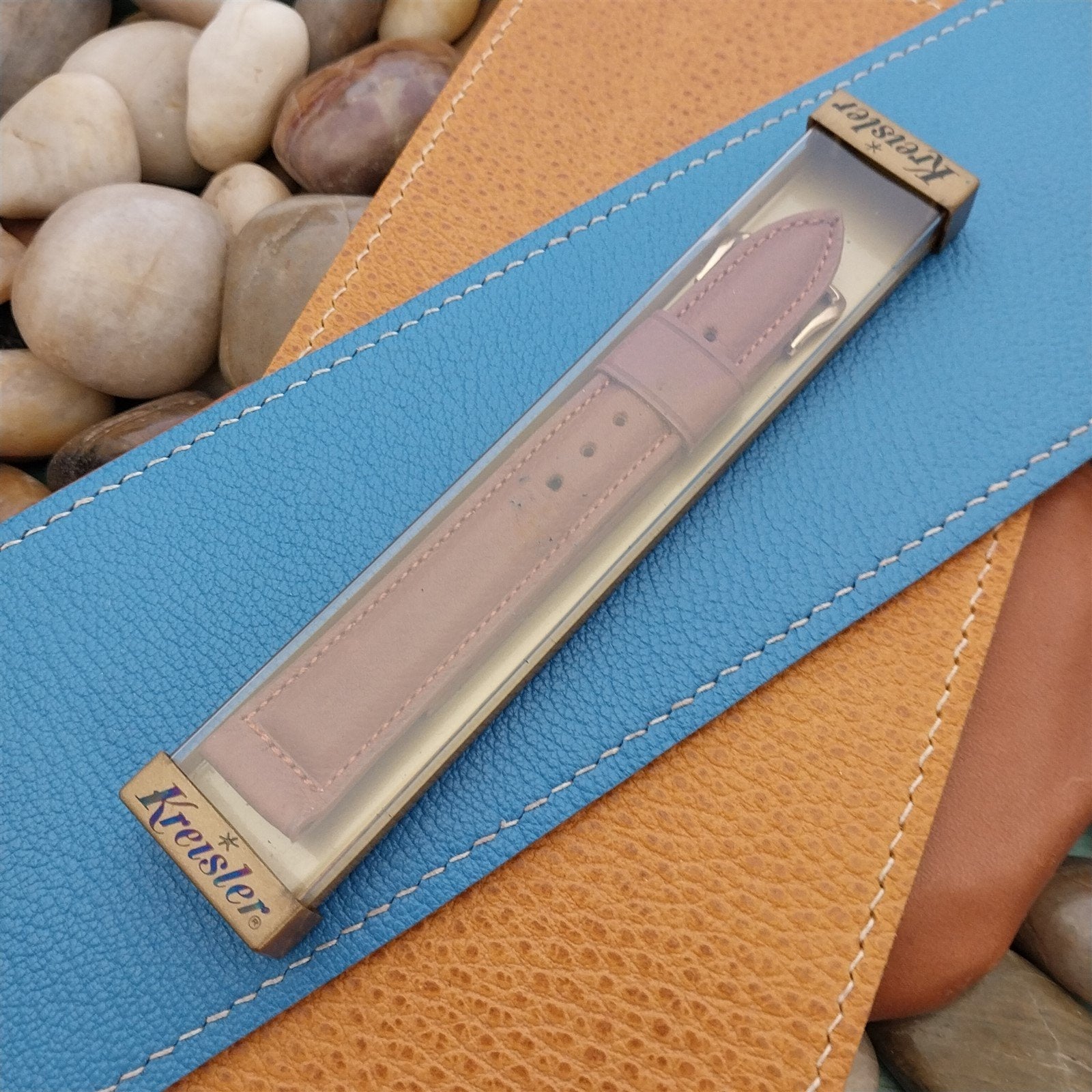 17mm Kreisler Brown Calf Tapered Leather nos Unused 1960s Vintage Watch Band