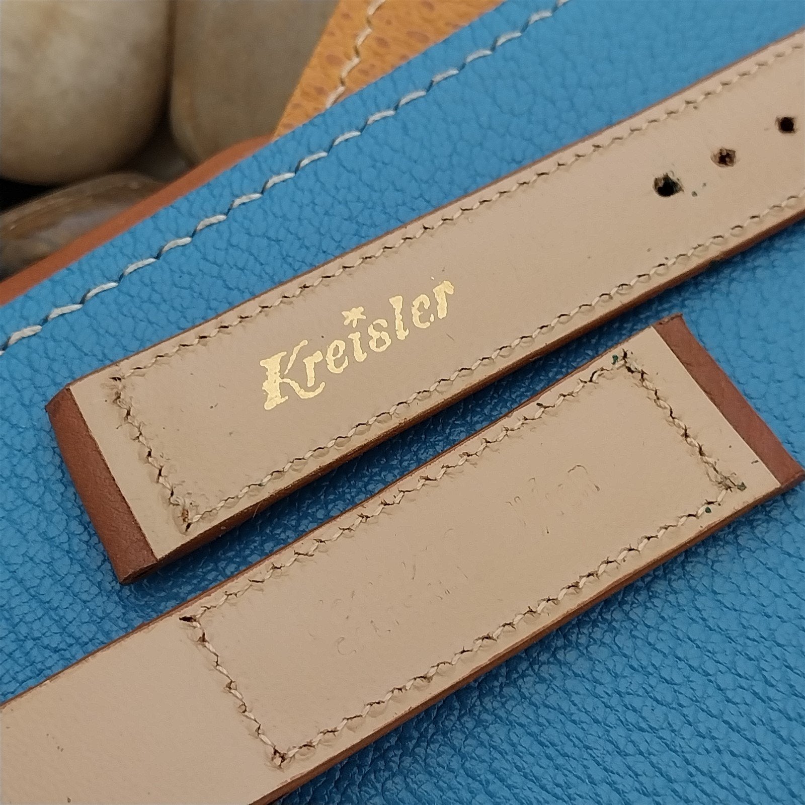 17mm Kreisler Brown Calf Tapered Leather nos Unused 1960s Vintage Watch Band