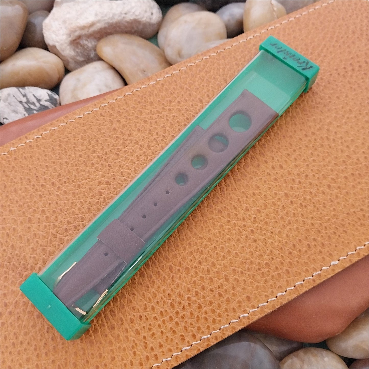 11/16" Kreisler Brown Glove Leather Rally Unused 1960s-1970s Vintage Watch Band