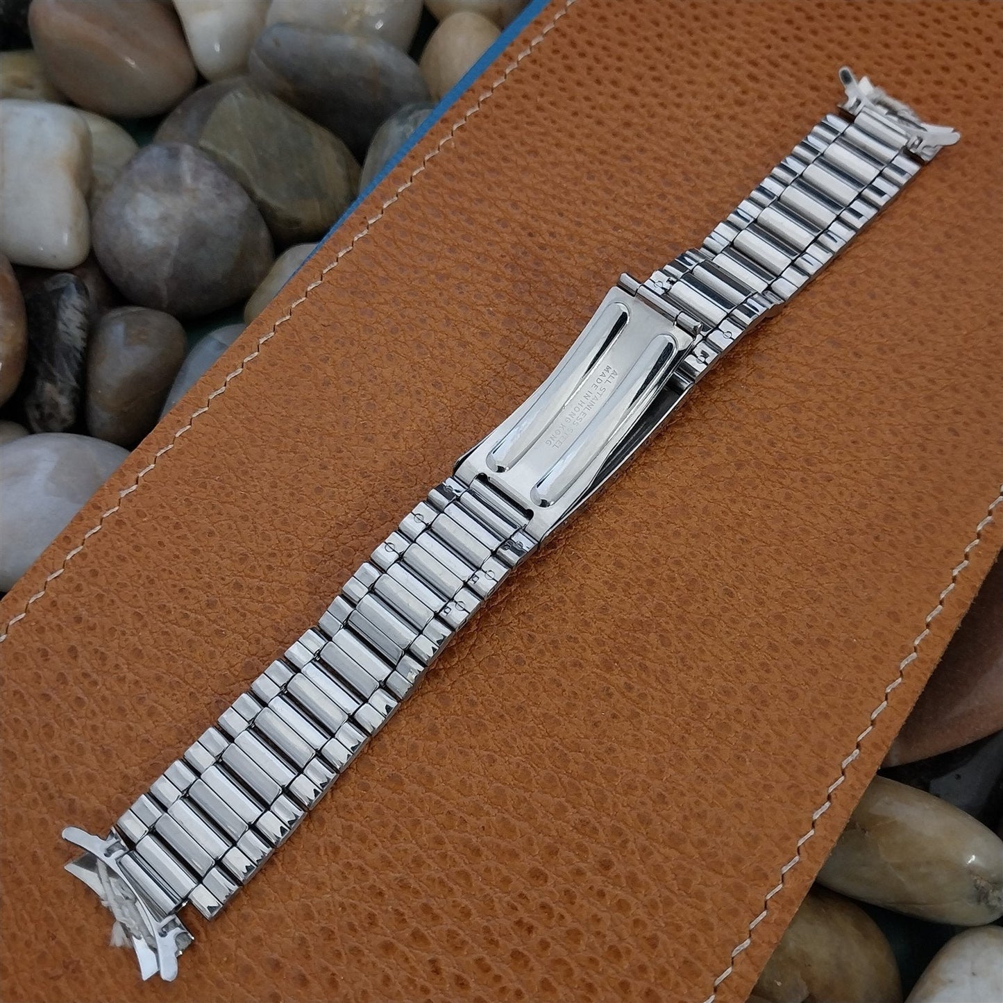 Bulova Caravelle 17.4mm Stainless Steel Diver nos 1970s Vintage Watch Band