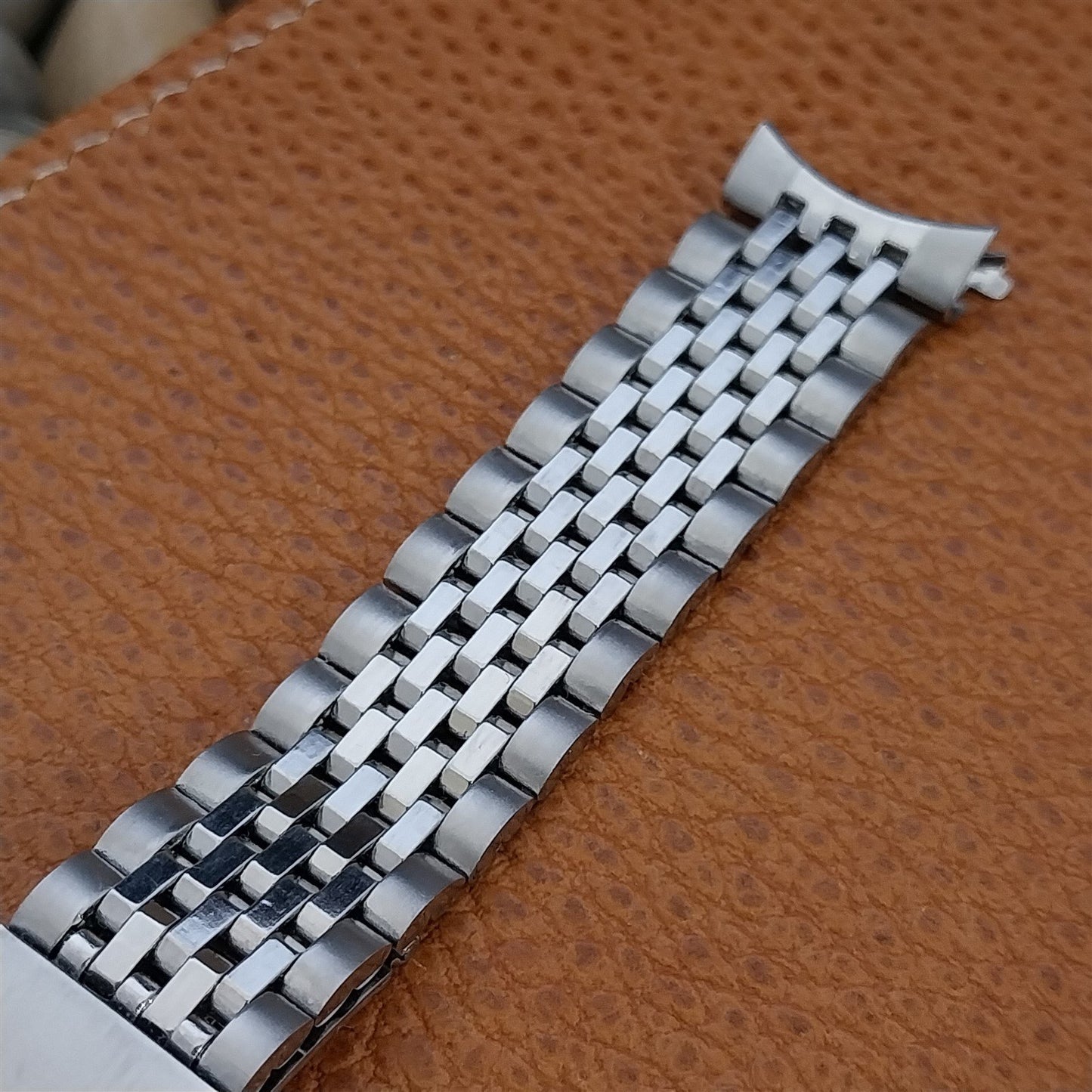 Vintage 19mm Beads of Rice Stainless Steel Unused Classic 1960s-1970s Watch Band