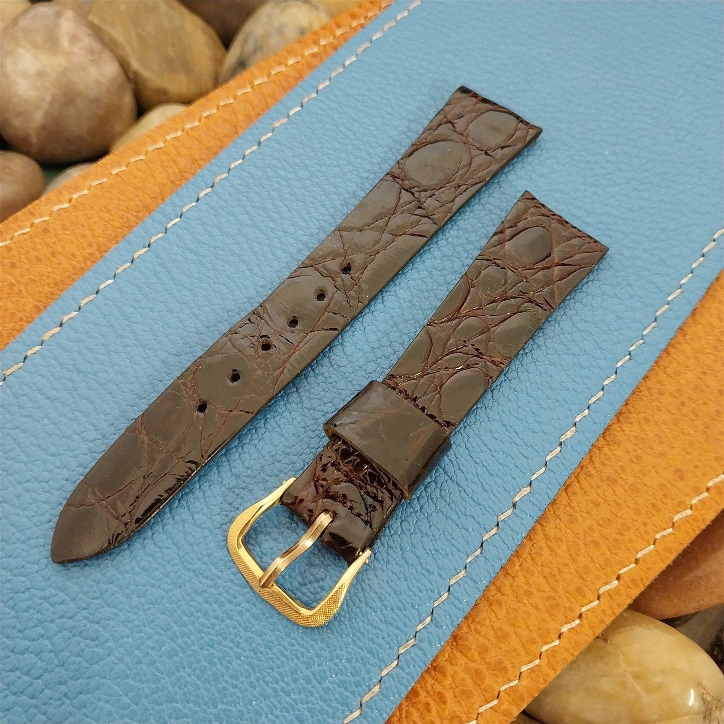 5/8" Kreisler Short Alligator Single-Keeper nos Unused 1960s Vintage Watch Band