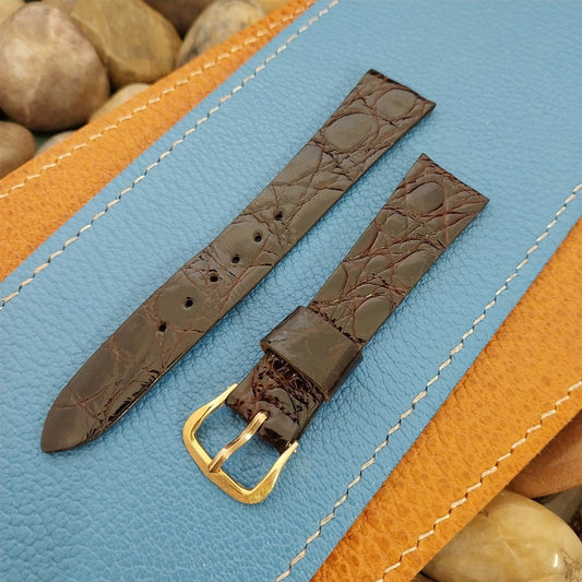 5/8" Kreisler Short Alligator Single-Keeper nos Unused 1960s Vintage Watch Band