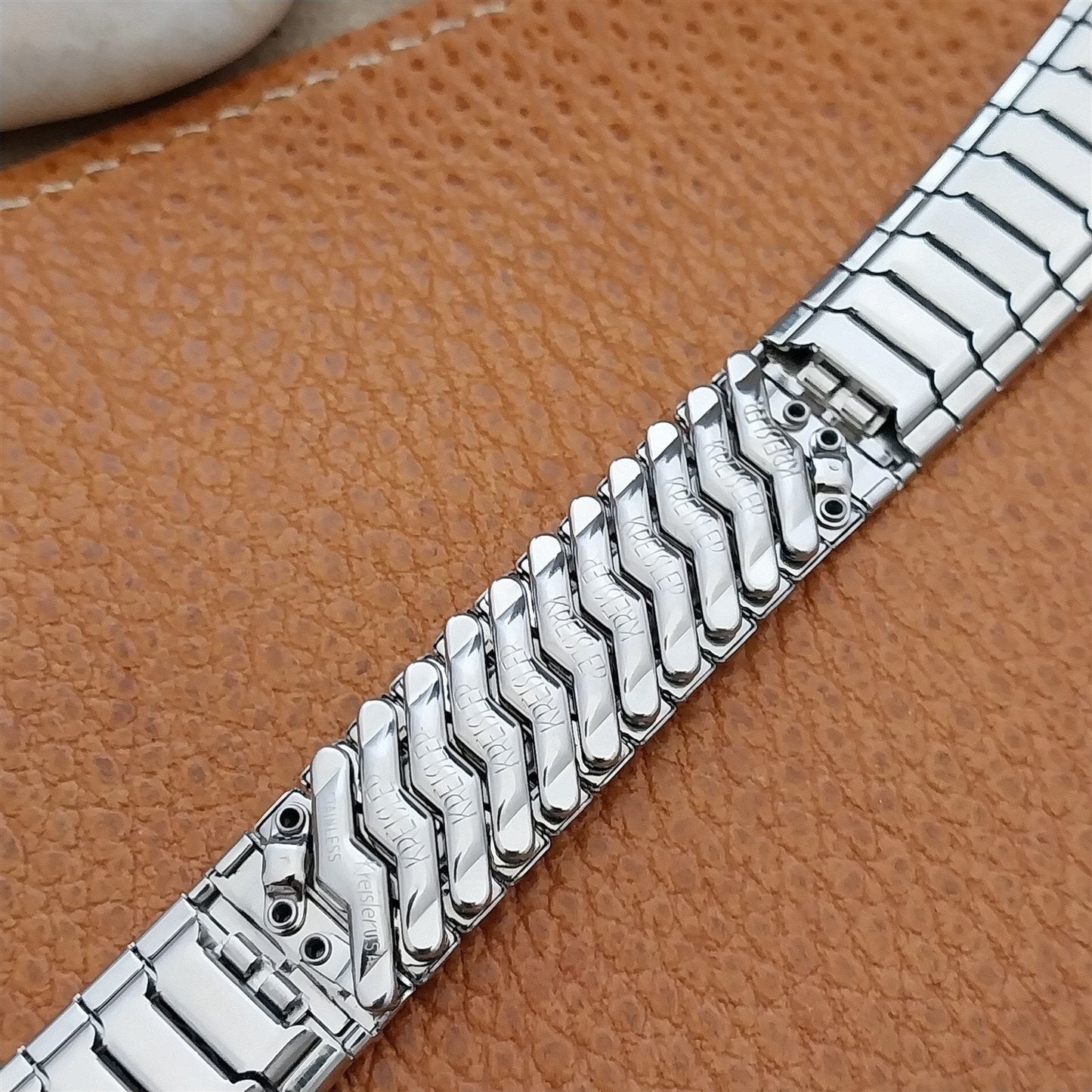 17.2mm 11/16" Kreisler USA Stainless Steel nos Unused 1960s Vintage Watch Band