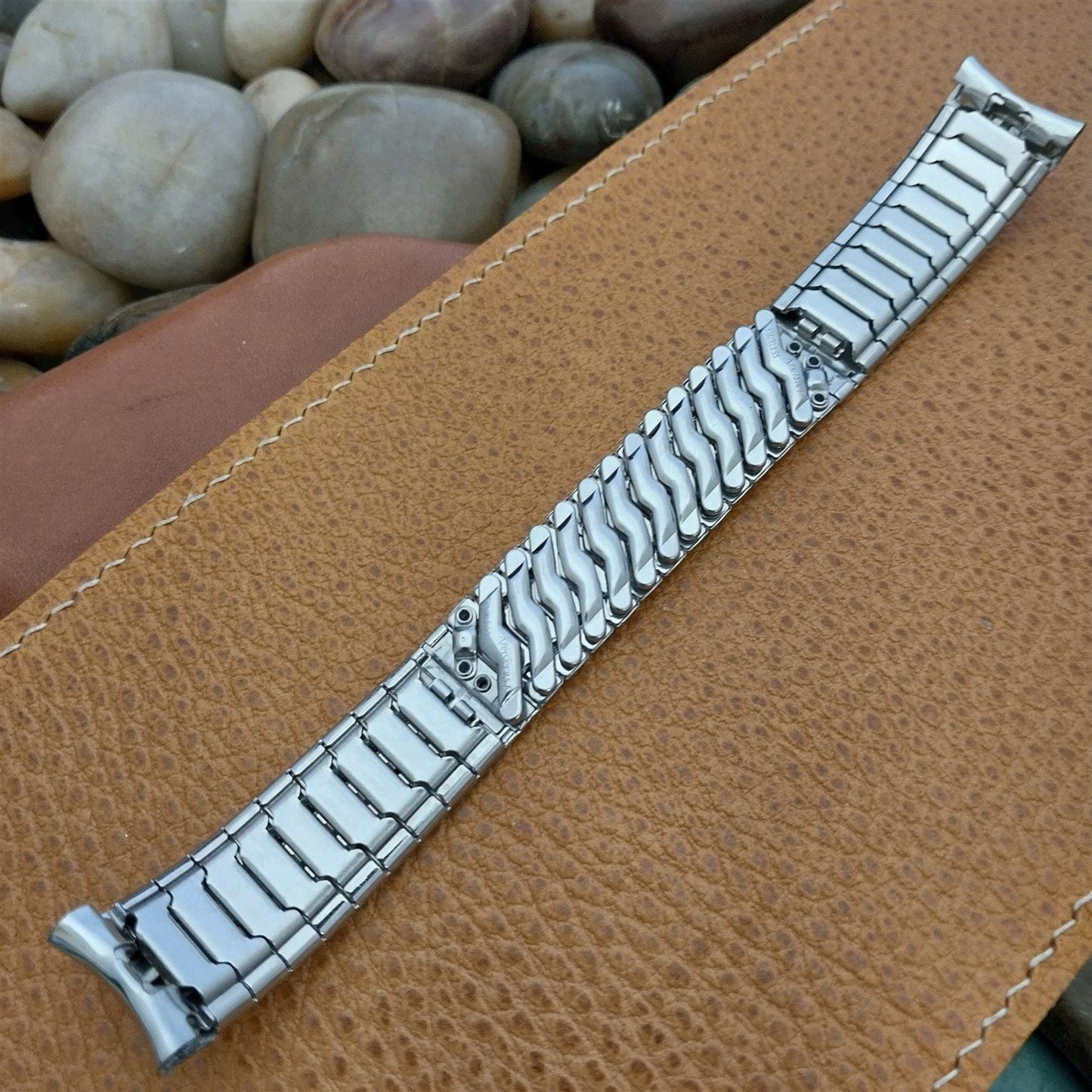 17.2mm 11/16" Kreisler USA Stainless Steel nos Unused 1960s Vintage Watch Band