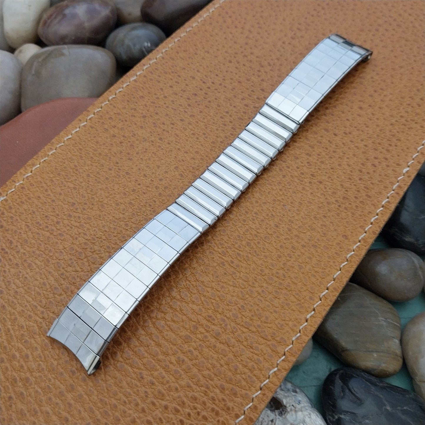 17.2mm 11/16" Kreisler USA Stainless Steel nos Unused 1960s Vintage Watch Band