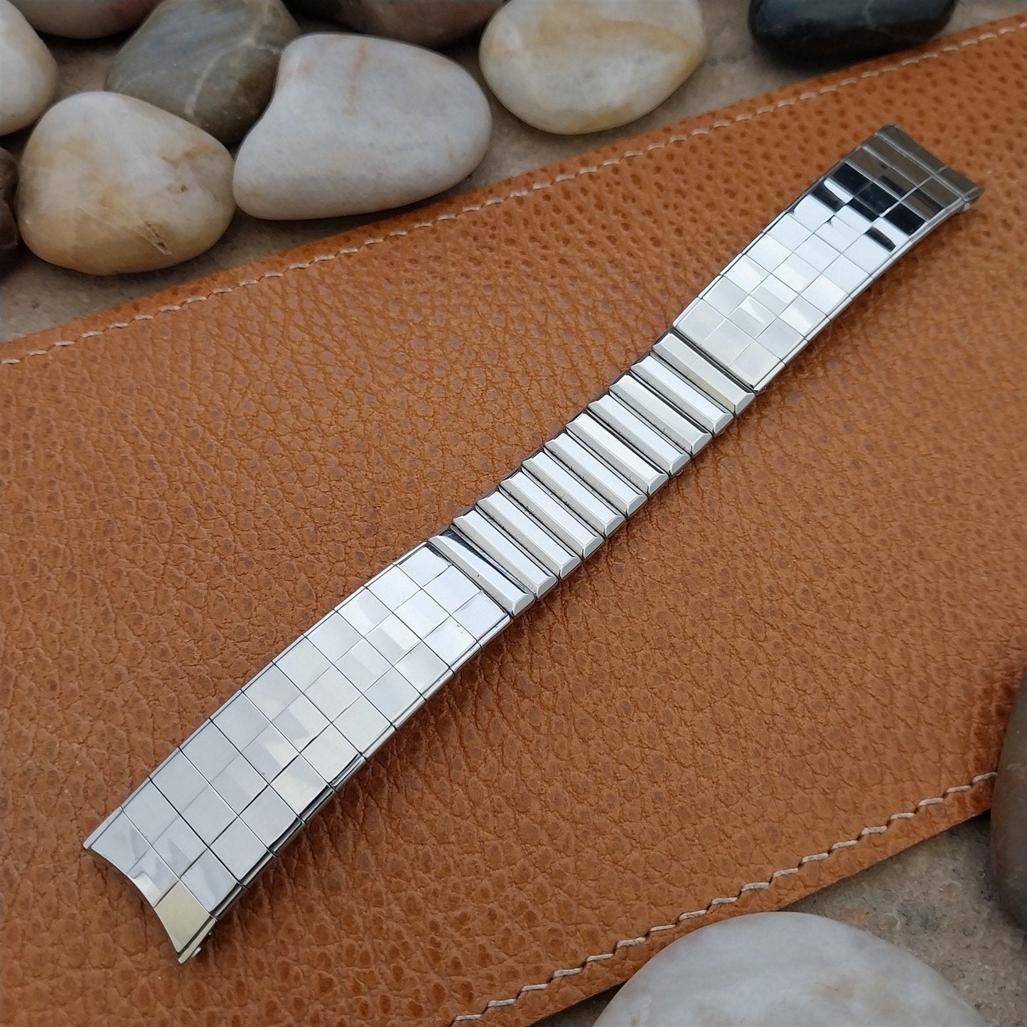 17.2mm 11/16" Kreisler USA Stainless Steel nos Unused 1960s Vintage Watch Band