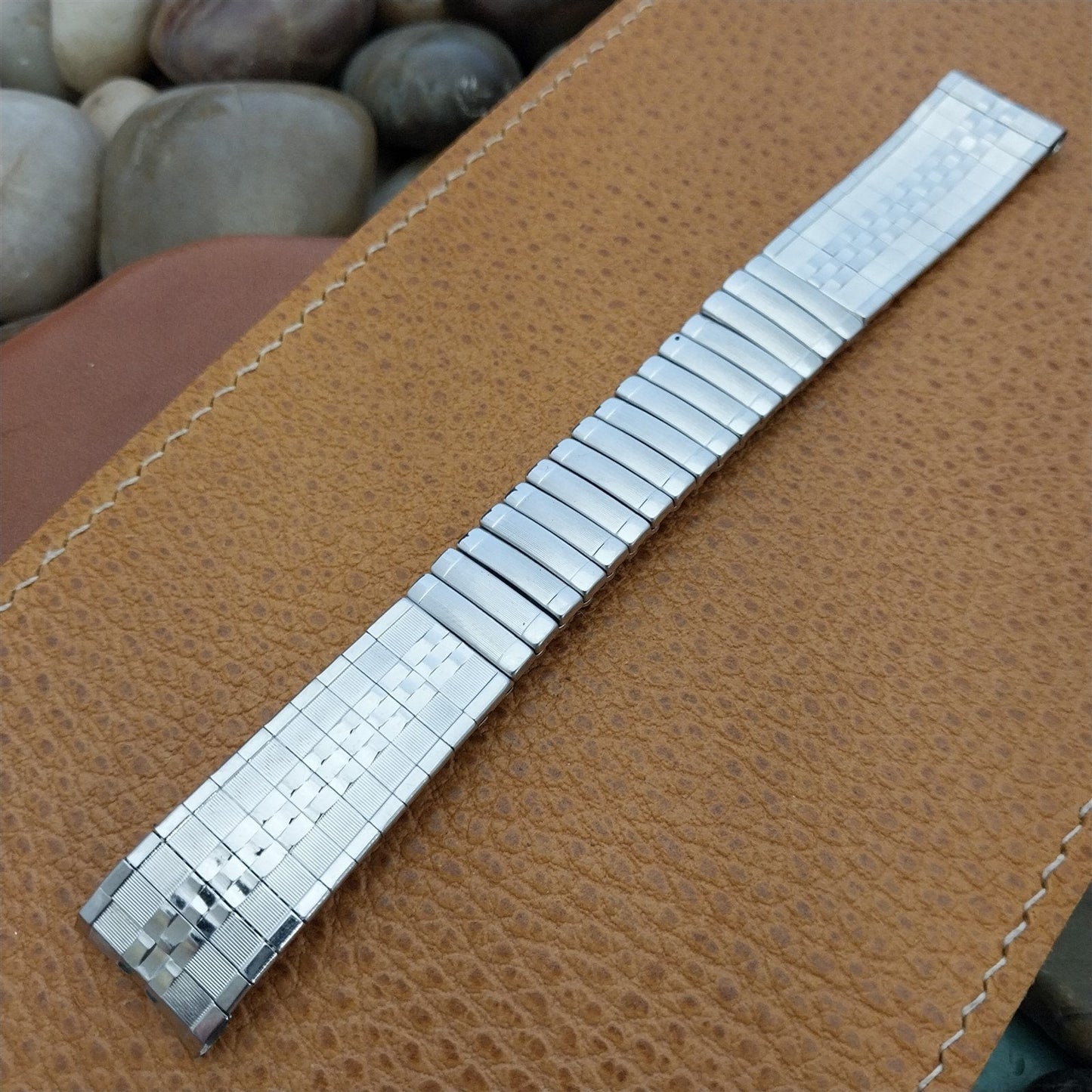 11/16" 17.2mm Baldwin Stainless Steel Expansion nos 1960s Vintage Watch Band