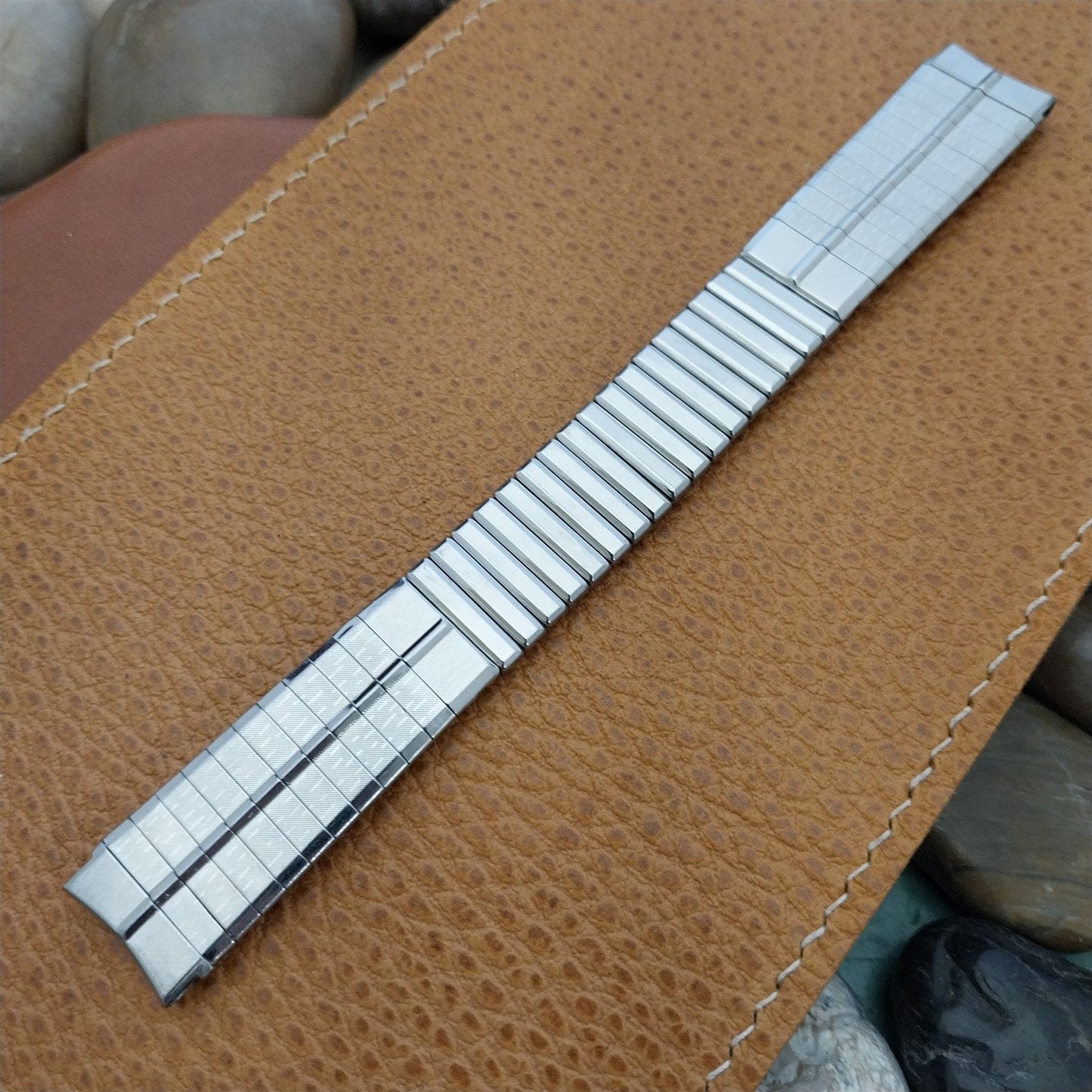 1970s 5/8" Stainless Steel T77 Flared Expansion nos Vintage Watch Band Unused