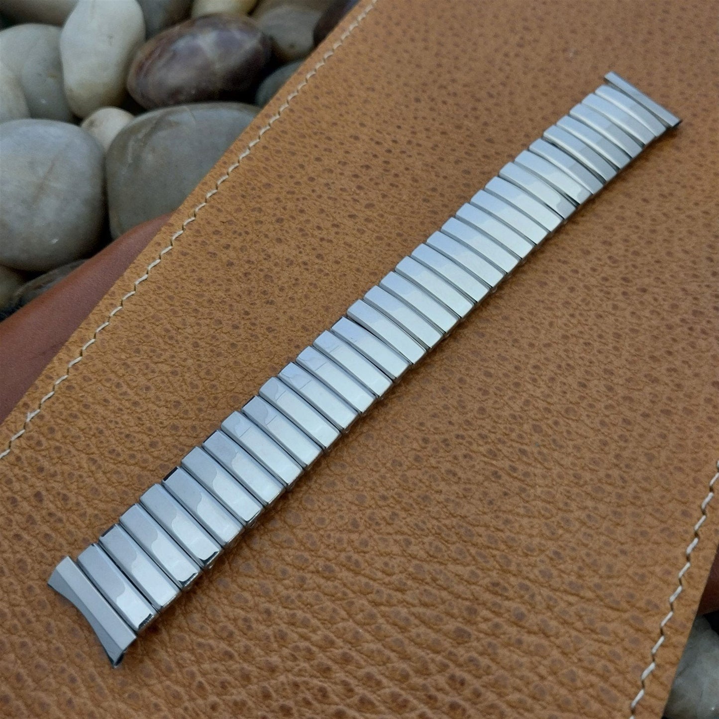 1960s-1970s Craftex Stainless Steel Expansion 17mm nos Vintage Watch Band