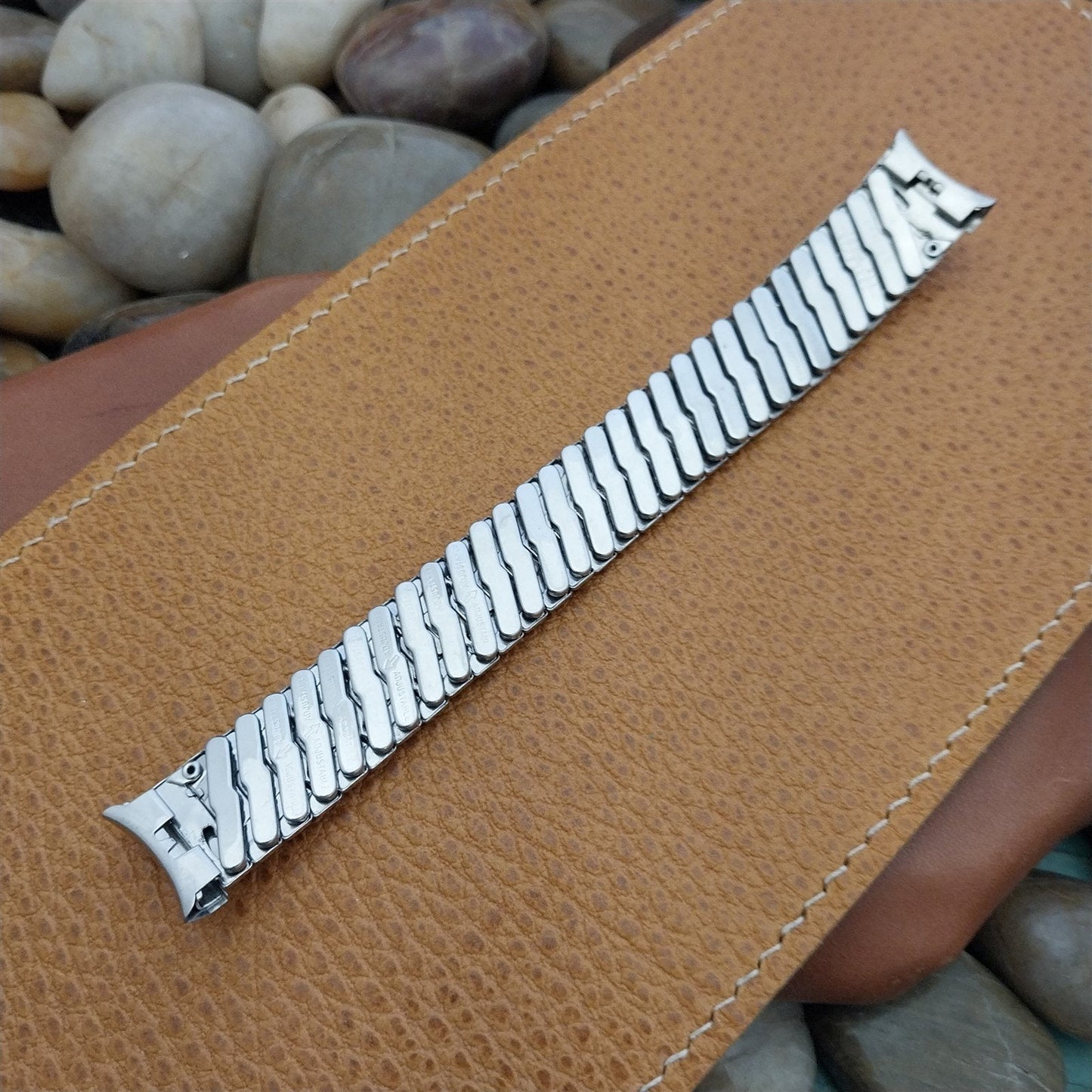 1960s-1970s Craftex Stainless Steel Expansion 17mm nos Vintage Watch Band