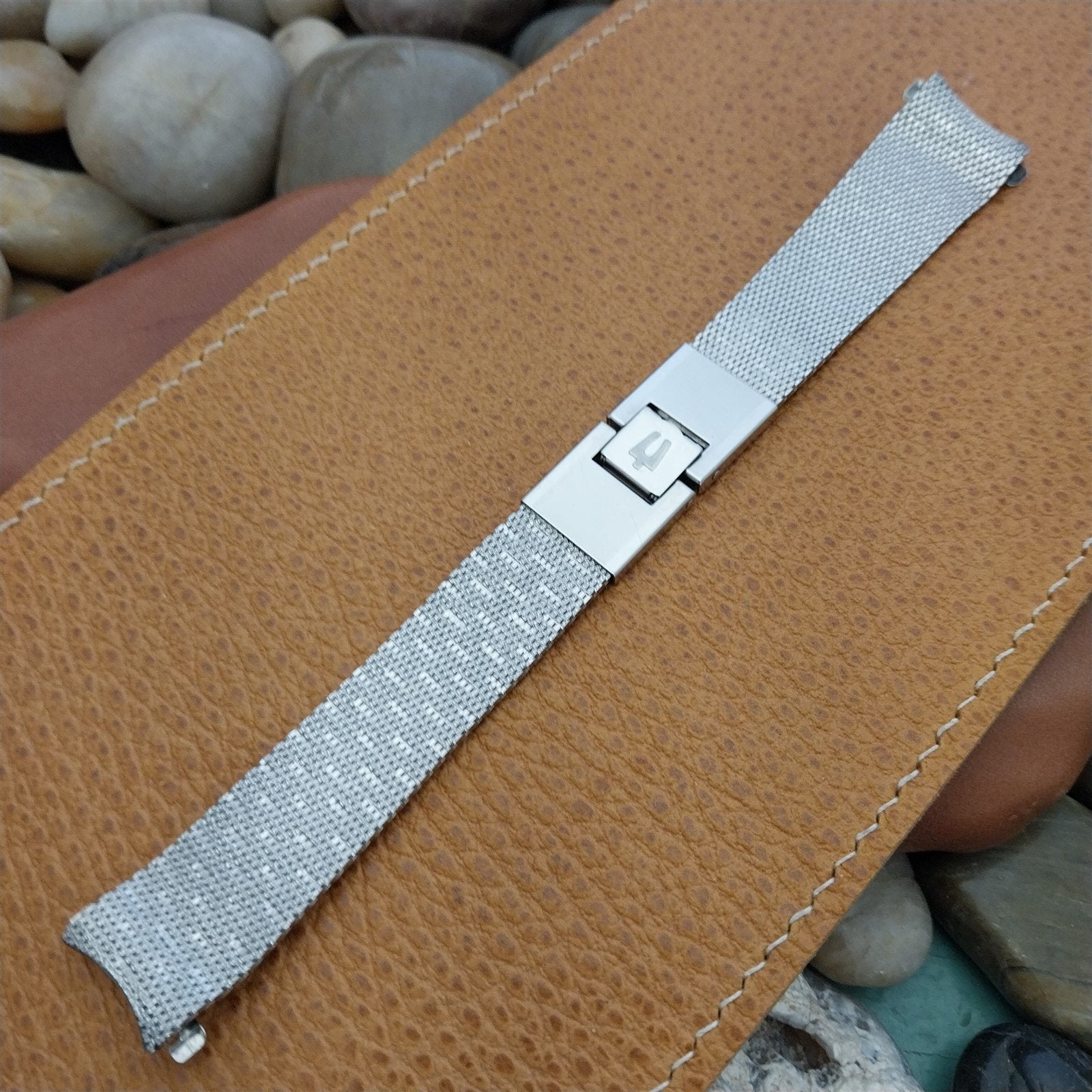 17.2mm Accutron Stainless Steel Mesh Kreisler nos 1960s Vintage Watch Band