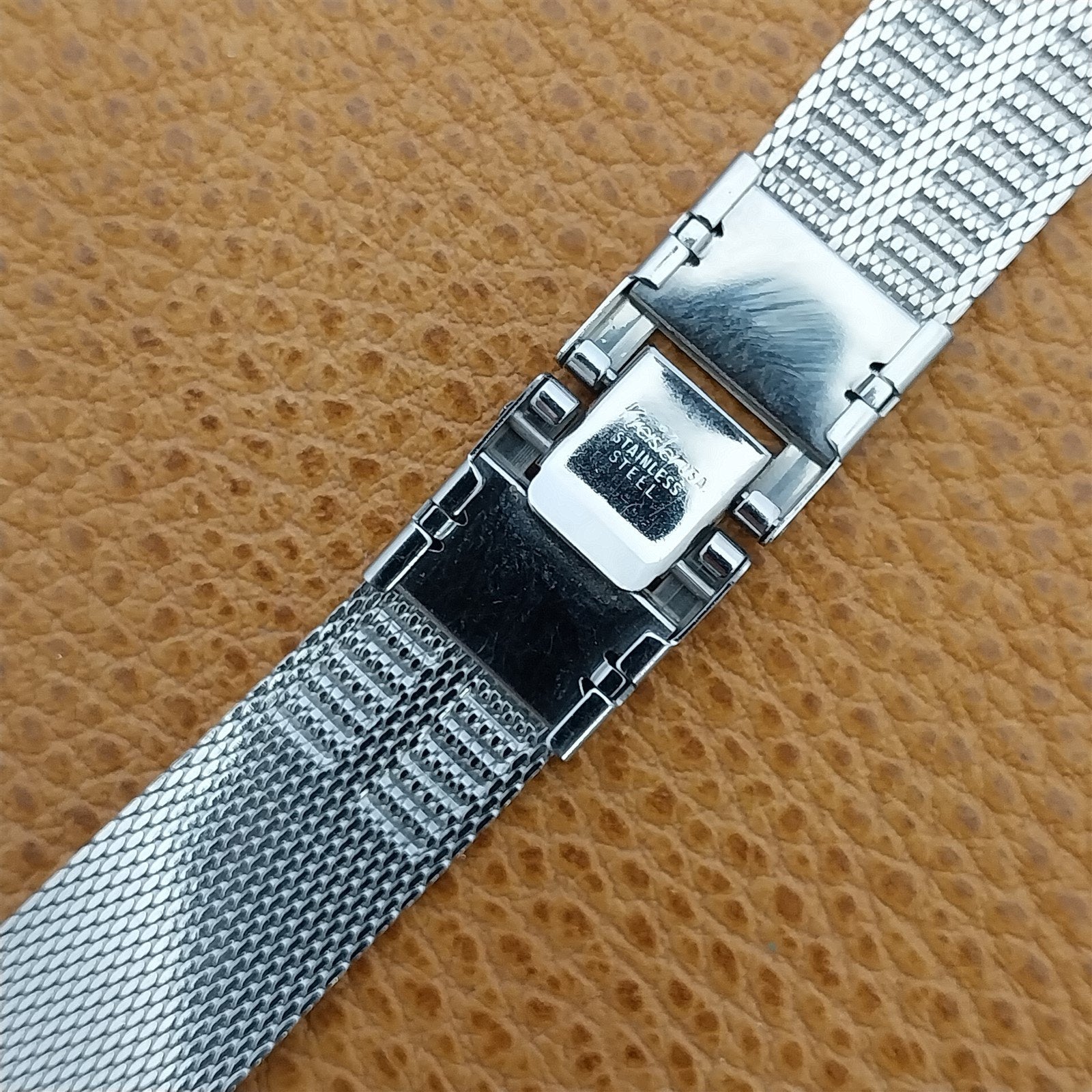 17.2mm Accutron Stainless Steel Mesh Kreisler nos 1960s Vintage Watch Band
