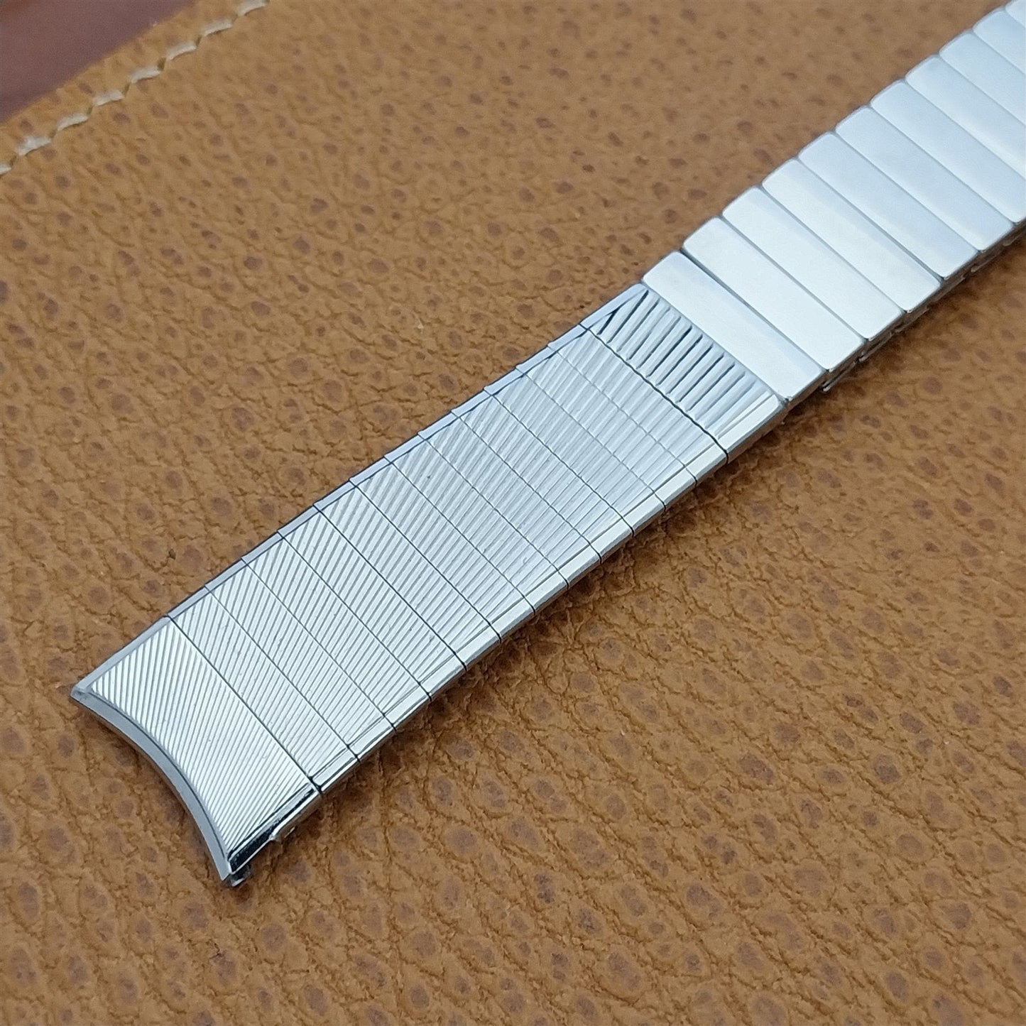 17.2mm Hadley Elgin Stainless Steel Expansion Unused 1960s Vintage Watch Band